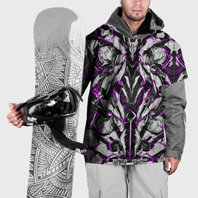 Накидка на куртку 3D с принтом Фиолетовая кибернетическая броня в Курске, 100% полиэстер |  | Тематика изображения на принте: 