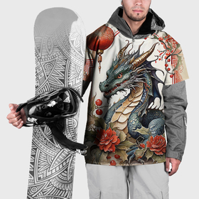 Накидка на куртку 3D с принтом Vintage dragon 2024 в Курске, 100% полиэстер |  | 
