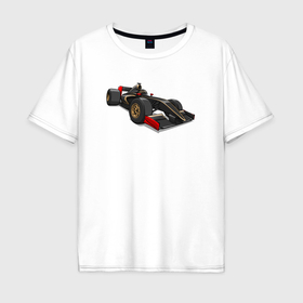 Мужская футболка хлопок Oversize с принтом Formula 1 Lotus , 100% хлопок | свободный крой, круглый ворот, “спинка” длиннее передней части | 