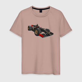 Мужская футболка хлопок с принтом Formula 1 Lotus , 100% хлопок | прямой крой, круглый вырез горловины, длина до линии бедер, слегка спущенное плечо. | 