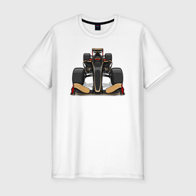 Мужская футболка хлопок Slim с принтом Формула 1 Lotus , 92% хлопок, 8% лайкра | приталенный силуэт, круглый вырез ворота, длина до линии бедра, короткий рукав | 