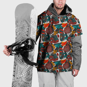 Накидка на куртку 3D с принтом Тропический фруктовый узор , 100% полиэстер |  | 