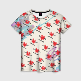 Женская футболка 3D с принтом Momaland pattern в Кировске, 100% полиэфир ( синтетическое хлопкоподобное полотно) | прямой крой, круглый вырез горловины, длина до линии бедер | 
