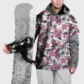 Накидка на куртку 3D с принтом Карпы кои и лилии в Новосибирске, 100% полиэстер |  | 