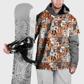 Накидка на куртку 3D с принтом Собаки и коты разных пород в Тюмени, 100% полиэстер |  | Тематика изображения на принте: 
