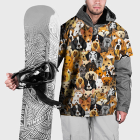 Накидка на куртку 3D с принтом Собаки разных пород в Белгороде, 100% полиэстер |  | Тематика изображения на принте: 