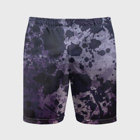 Мужские шорты спортивные с принтом Абстракция   темные пятна на фиолетовом в городе Новоалтайск,  |  | 