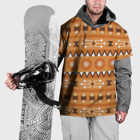Накидка на куртку 3D с принтом Brown tribal geometric в Белгороде, 100% полиэстер |  | Тематика изображения на принте: 
