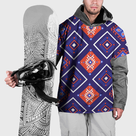 Накидка на куртку 3D с принтом Этнические ромбы в контрасте в Белгороде, 100% полиэстер |  | 