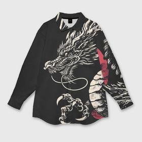 Мужская рубашка oversize 3D с принтом Japanese dragon   irezumi   art в Белгороде,  |  | Тематика изображения на принте: 