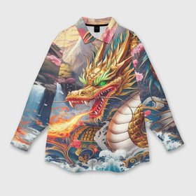 Мужская рубашка oversize 3D с принтом Dragon tattoo   irezumi в Тюмени,  |  | 