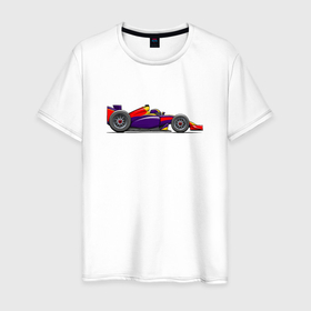 Мужская футболка хлопок с принтом Формула 1 Ред Булл , 100% хлопок | прямой крой, круглый вырез горловины, длина до линии бедер, слегка спущенное плечо. | 