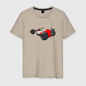 Мужская футболка хлопок с принтом Формула 1 McLaren Senna в Кировске, 100% хлопок | прямой крой, круглый вырез горловины, длина до линии бедер, слегка спущенное плечо. | 