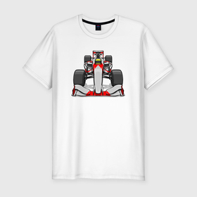 Мужская футболка хлопок Slim с принтом Formula 1 McLaren Senna в Тюмени, 92% хлопок, 8% лайкра | приталенный силуэт, круглый вырез ворота, длина до линии бедра, короткий рукав | 