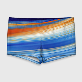 Мужские купальные плавки 3D с принтом Оранжевые и синий градиент , Полиэстер 85%, Спандекс 15% |  | Тематика изображения на принте: 