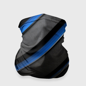 Бандана-труба 3D с принтом Black blue lines в Курске, 100% полиэстер, ткань с особыми свойствами — Activecool | плотность 150‒180 г/м2; хорошо тянется, но сохраняет форму | 