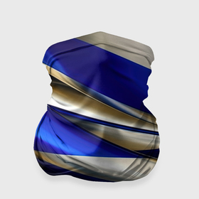 Бандана-труба 3D с принтом Blue white abstract , 100% полиэстер, ткань с особыми свойствами — Activecool | плотность 150‒180 г/м2; хорошо тянется, но сохраняет форму | 