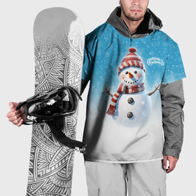 Накидка на куртку 3D с принтом Веселый снеговичок в Тюмени, 100% полиэстер |  | Тематика изображения на принте: 