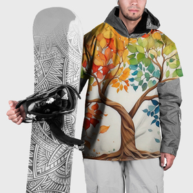 Накидка на куртку 3D с принтом Волшебное яркое дерево в Курске, 100% полиэстер |  | 