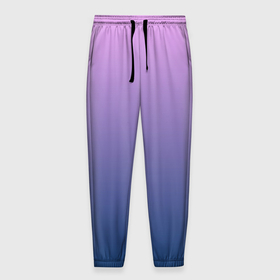Мужские брюки 3D с принтом Рассвет розовый и синий градиент 3d в Санкт-Петербурге, 100% полиэстер | манжеты по низу, эластичный пояс регулируется шнурком, по бокам два кармана без застежек, внутренняя часть кармана из мелкой сетки | Тематика изображения на принте: 