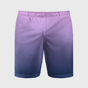 Мужские шорты спортивные с принтом Рассвет розовый и синий градиент 3d в Курске,  |  | 