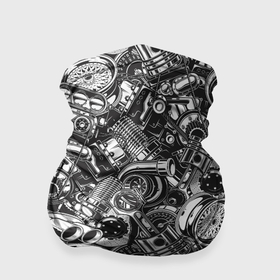 Бандана-труба 3D с принтом Запчасти двигателя автомобиля в Тюмени, 100% полиэстер, ткань с особыми свойствами — Activecool | плотность 150‒180 г/м2; хорошо тянется, но сохраняет форму | 
