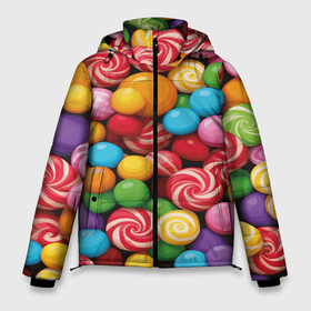 Мужская зимняя куртка 3D с принтом Магия вкусов в Екатеринбурге, верх — 100% полиэстер; подкладка — 100% полиэстер; утеплитель — 100% полиэстер | длина ниже бедра, свободный силуэт Оверсайз. Есть воротник-стойка, отстегивающийся капюшон и ветрозащитная планка. 

Боковые карманы с листочкой на кнопках и внутренний карман на молнии. | Тематика изображения на принте: 