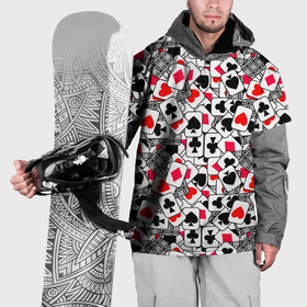 Накидка на куртку 3D с принтом Игральные карты  тузы в Курске, 100% полиэстер |  | Тематика изображения на принте: 