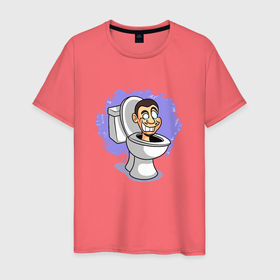 Мужская футболка хлопок с принтом Раздолбай Скибиди туалет в Кировске, 100% хлопок | прямой крой, круглый вырез горловины, длина до линии бедер, слегка спущенное плечо. | 