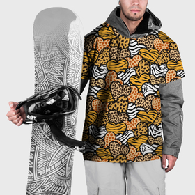 Накидка на куртку 3D с принтом Африканские сердца в Белгороде, 100% полиэстер |  | Тематика изображения на принте: 