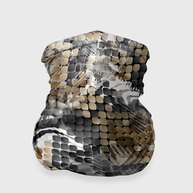Бандана-труба 3D с принтом Змеиная шкура коричневая в Санкт-Петербурге, 100% полиэстер, ткань с особыми свойствами — Activecool | плотность 150‒180 г/м2; хорошо тянется, но сохраняет форму | 