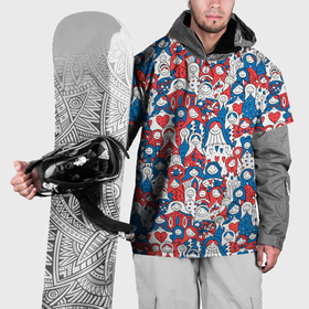 Накидка на куртку 3D с принтом Русские матрешки , 100% полиэстер |  | Тематика изображения на принте: 