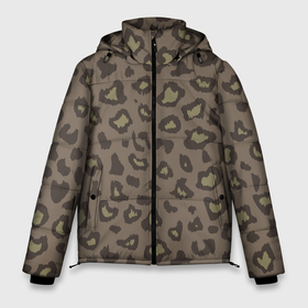 Мужская зимняя куртка 3D с принтом Темный леопардовый узор в Тюмени, верх — 100% полиэстер; подкладка — 100% полиэстер; утеплитель — 100% полиэстер | длина ниже бедра, свободный силуэт Оверсайз. Есть воротник-стойка, отстегивающийся капюшон и ветрозащитная планка. 

Боковые карманы с листочкой на кнопках и внутренний карман на молнии. | 