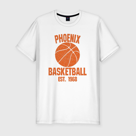 Мужская футболка хлопок Slim с принтом Phoenix basketball 1968 в Курске, 92% хлопок, 8% лайкра | приталенный силуэт, круглый вырез ворота, длина до линии бедра, короткий рукав | 