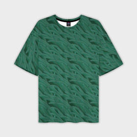 Мужская футболка oversize 3D с принтом Паттерн из зелёных актиний в Екатеринбурге,  |  | 