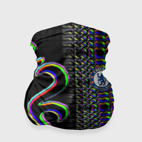 Бандана-труба 3D с принтом Chelsea fc glitch в Санкт-Петербурге, 100% полиэстер, ткань с особыми свойствами — Activecool | плотность 150‒180 г/м2; хорошо тянется, но сохраняет форму | 