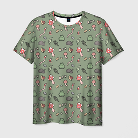 Мужская футболка 3D с принтом Goblincore   паттерн в Курске, 100% полиэфир | прямой крой, круглый вырез горловины, длина до линии бедер | 