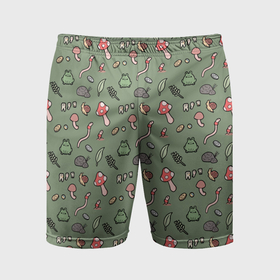 Мужские шорты спортивные с принтом Goblincore   паттерн ,  |  | Тематика изображения на принте: 