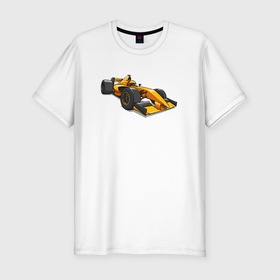 Мужская футболка хлопок Slim с принтом Formula 1 Рено в Курске, 92% хлопок, 8% лайкра | приталенный силуэт, круглый вырез ворота, длина до линии бедра, короткий рукав | Тематика изображения на принте: 