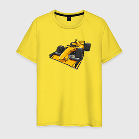 Мужская футболка хлопок с принтом Formula 1 Renault в Кировске, 100% хлопок | прямой крой, круглый вырез горловины, длина до линии бедер, слегка спущенное плечо. | 