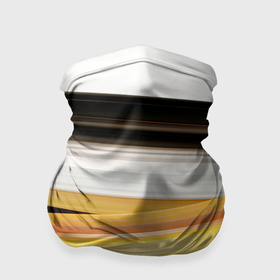 Бандана-труба 3D с принтом Черные белые желтые полосы в Санкт-Петербурге, 100% полиэстер, ткань с особыми свойствами — Activecool | плотность 150‒180 г/м2; хорошо тянется, но сохраняет форму | 
