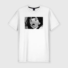 Мужская футболка хлопок Slim с принтом Портрет плачущей девочки в дождь в Петрозаводске, 92% хлопок, 8% лайкра | приталенный силуэт, круглый вырез ворота, длина до линии бедра, короткий рукав | 