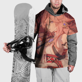 Накидка на куртку 3D с принтом Genshin Impact Яэ Miko в Тюмени, 100% полиэстер |  | 