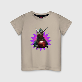 Детская футболка хлопок с принтом Дракончик и шар в Курске, 100% хлопок | круглый вырез горловины, полуприлегающий силуэт, длина до линии бедер | 