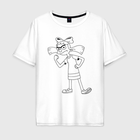 Мужская футболка хлопок Oversize с принтом Хельга из мультика Эй Арнольд в Петрозаводске, 100% хлопок | свободный крой, круглый ворот, “спинка” длиннее передней части | Тематика изображения на принте: 