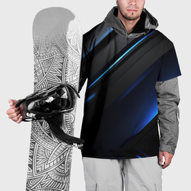 Накидка на куртку 3D с принтом Вихрь синего в Санкт-Петербурге, 100% полиэстер |  | 