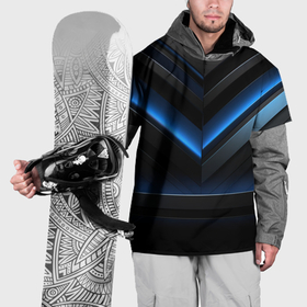 Накидка на куртку 3D с принтом Оттенки синего абстракция в Санкт-Петербурге, 100% полиэстер |  | 