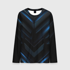 Мужской лонгслив 3D с принтом Синий мир  абстракции в городе Новоалтайск, 100% полиэстер | длинные рукава, круглый вырез горловины, полуприлегающий силуэт | 