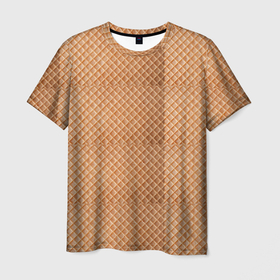 Мужская футболка 3D с принтом Сладкая вафелька в Екатеринбурге, 100% полиэфир | прямой крой, круглый вырез горловины, длина до линии бедер | 