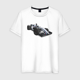 Мужская футболка хлопок с принтом Формула 1 Вильямс , 100% хлопок | прямой крой, круглый вырез горловины, длина до линии бедер, слегка спущенное плечо. | 